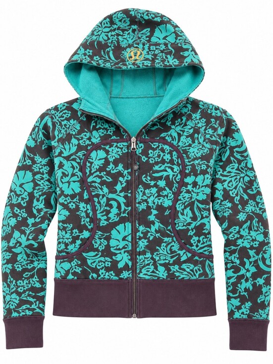 lululemon athletica Jackets & Blazers - Lululemon Y2K Reversible Floral Full Zip Scuba Hoodie Sz 10